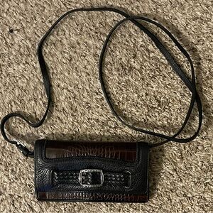 Brighton Black and Brown Crossbody Bag